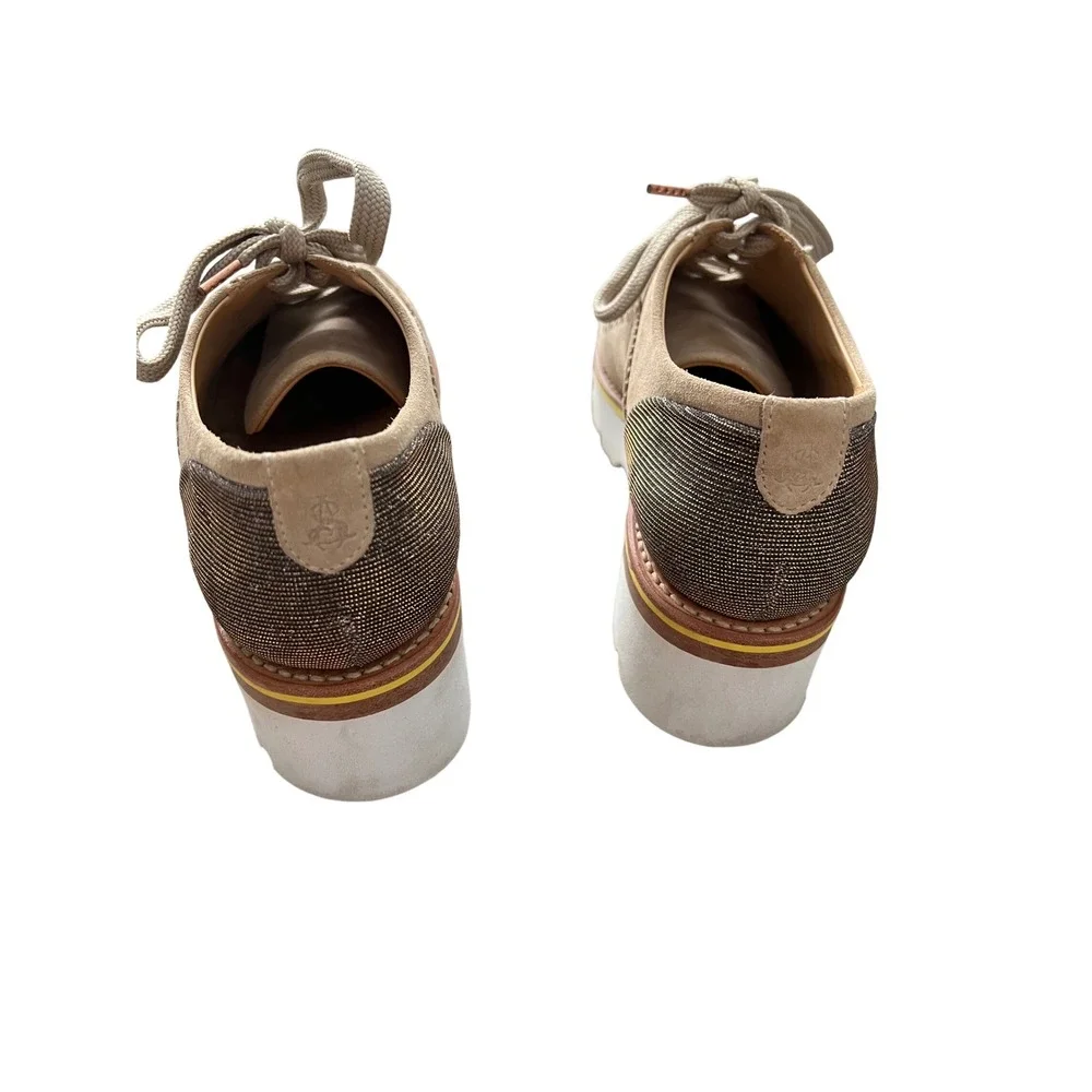 The Office of Angela Scott Suede Brogue‎ Oxford Platform Shoes Women's